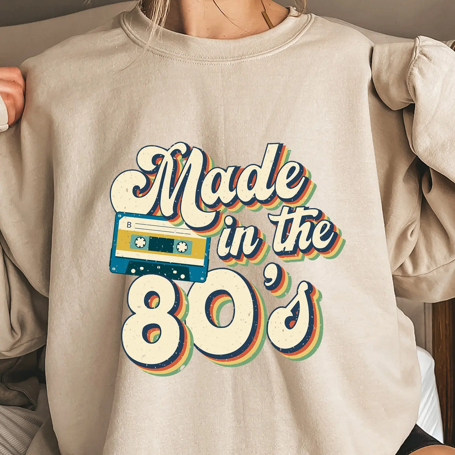 Made In The 80's Retro Sweatshirt, Made In 80s Retro T-shirt, Vintage 1980 Sweatshirt, 80's Cartoon Friends T-shirt - One Style Fits All - All Sizes Offered - Celebrity Style - Every Style Imaginable - Every Color Available