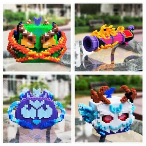 Blox Fruits Super Blox Fruits Devil Fruit Assembly Model Building Kits - Size 15cm-20cm - Fruits Building Blocks Series - Small Particle Ornaments for Creative Assembly and Decoration