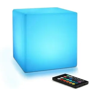 LED Cube Light, 16 Color Changing Cube Light with Remote Control, USB Rechargeable Novelty Light for Home Decor, Party, Festival, Modern Mood Lighting