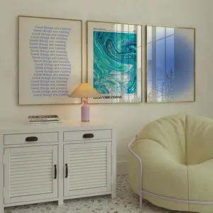 Positive Aura Posters Set Of 3, Spiritual Poster, Grainy Gradient, Gradient Print, Colourful Aura Poster