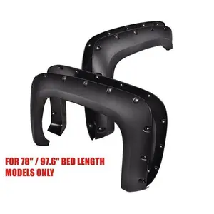 Fit For Chevy Silverado 1500 2500HD 07-13 Pocket Rivet Style Fender Flares 4pcs