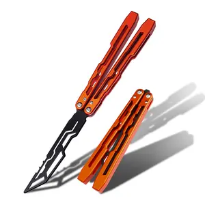 Aluminum alloy handle trainer, hand swinging fancy toy, novice practice toy, orange