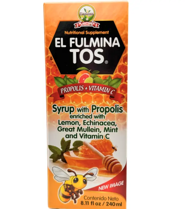 FULMINATOS Edible Lemon Mint Cold Cough Syrup - 8.11oz Liquid, Propolis-Rich, High Vitamin C Dietary Healthcare Supplement, Immune Support, Kid-Safe for Adults & Children (Food & Beverages, Drinks, Syrups & Concentrates)