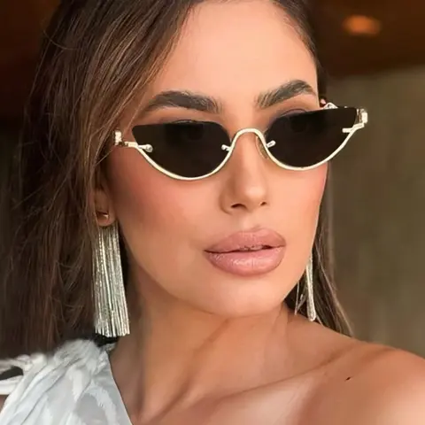 Women's Metal Fashion Glasses, Lightweight Design, Trendy Style, Suitable for Daily Commute, Outdoor Driving, Travel, Beach, Fall Winter
