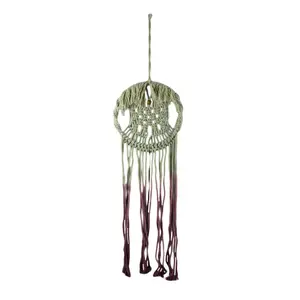 Purple Did Dyed Boho Cotton Macrame Dream Catcher