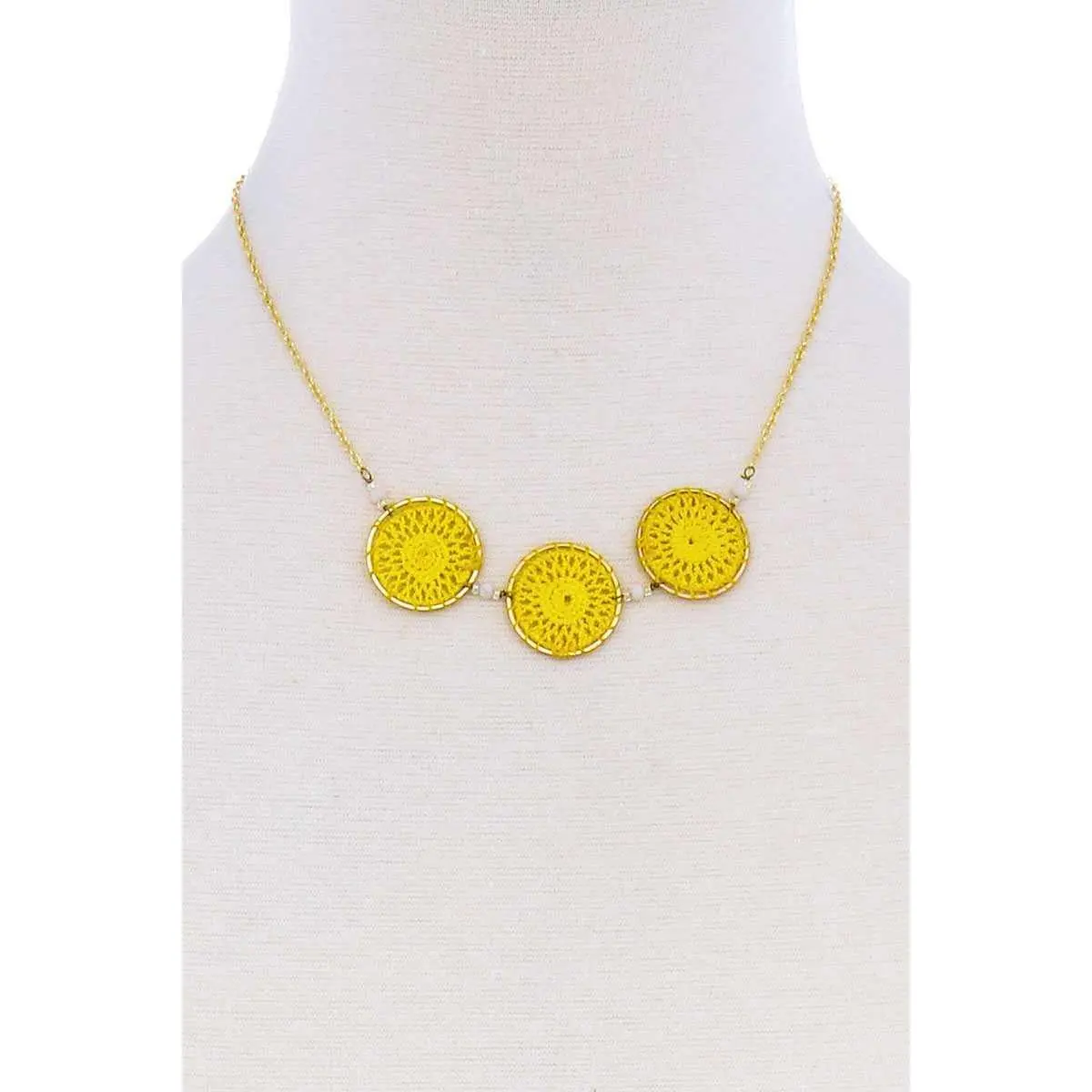 Fashion Triple Circle Pendant Necklace