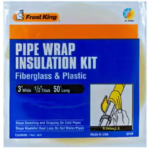 Thermwell SP50 Fiberglass Pipe Insulation Kit - Plastic Vapor Barrier