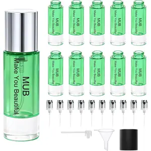 MUB 10pcs Perfume Travel Refillable Atomizer Bottle 5ml Overmolding Leak-Spray Bottle Atomizer Sprayer for Perfume Cologne Mini Travel Size Empty Dispenser with Refill Tool Kit