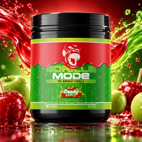 Gorilla Mode Pre-Workout Concentrated Powder by Gorilla Mind - 40 Servings, Essential Fitness Supplement, Caffeine-Infused Energy Boost, Amplified Pump + Volume, Drive for Adult Fitness Goals