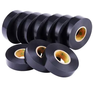 10-Pack Black Electrical Tape , 3/4 in x 66ft, Industrial Grade UL/CSA Listed High Temp Electrical Tape Electric Super Vinyl