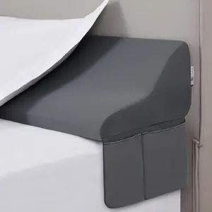 Bed Wedge Pillow for Headboard/Bed Gap Filler/Headboard Pillow,Pillow Wedge for Headboard Gap(0-6"),Bed Gap Pillow,Stop Loosing Your Pillows,Phone,Gray