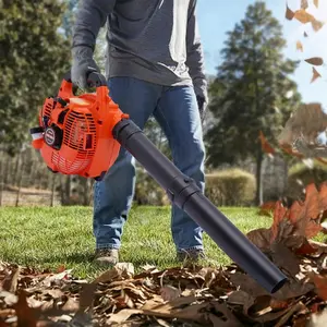 25.4CC 2-Stroke Gas Powered Handheld Leaf Blower 1kW High Power Portable Blower for Lawn Maintenance Home Gardening Snow Removal