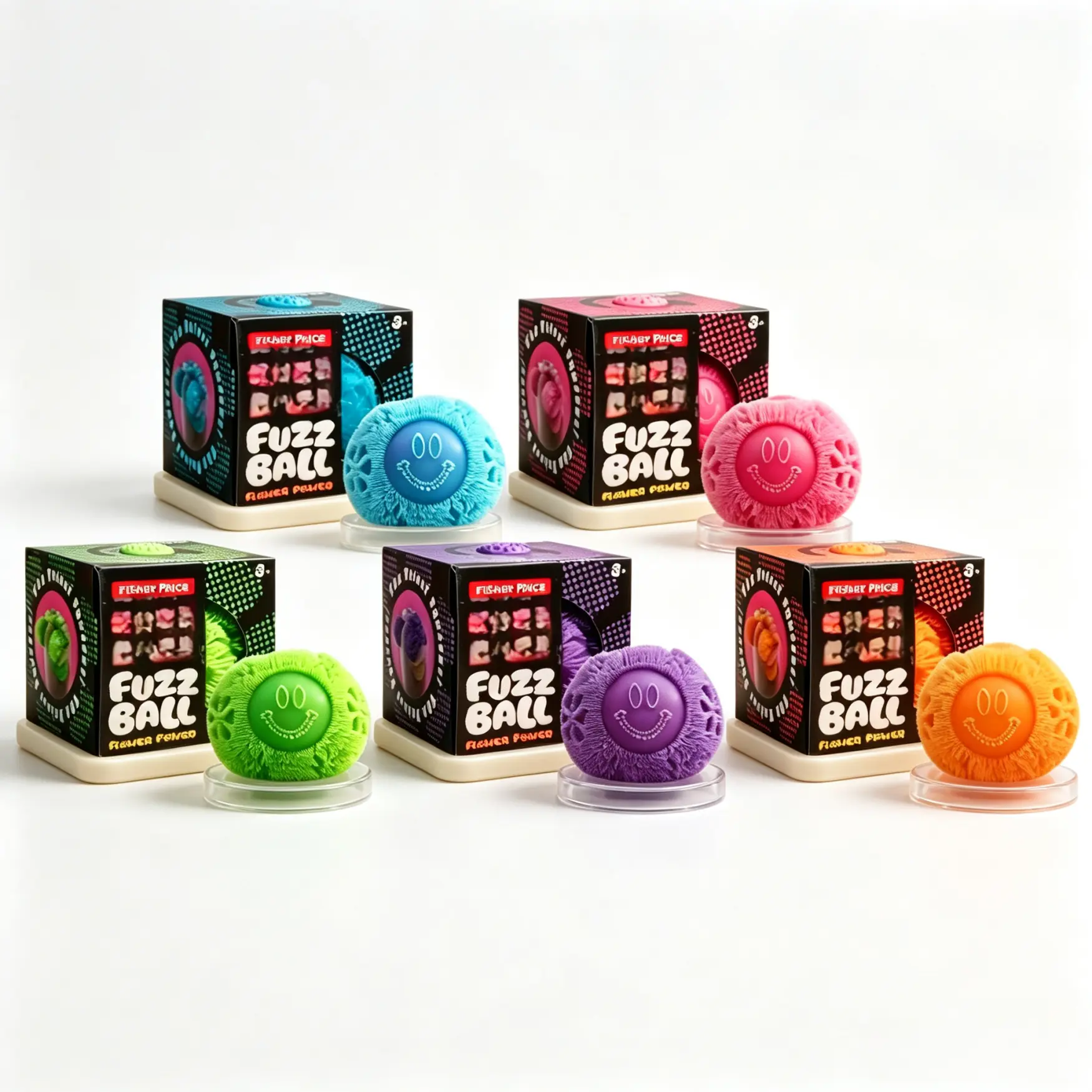 2pc Random color shipped-Velvet Fuzzy Squish Stress Ball Viral TikTok Fidget Toy Soft Dough Core Slow Rebound Sensory Squeeze Toy for Anxiety Relief Kids Adults Classroom Office Pocket Calming Toy Assorted Bright Colors Non Toxic