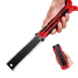 Vaseeka Mini Outdoor Folding Saw. Emergency Cutting Tool. Double-Sided Saw Blade/Saw Tip. Foldable.