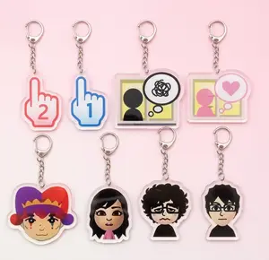 Acrylic keychain featuring the character Mii from the game Tomodachi Life, a gift for gamers.