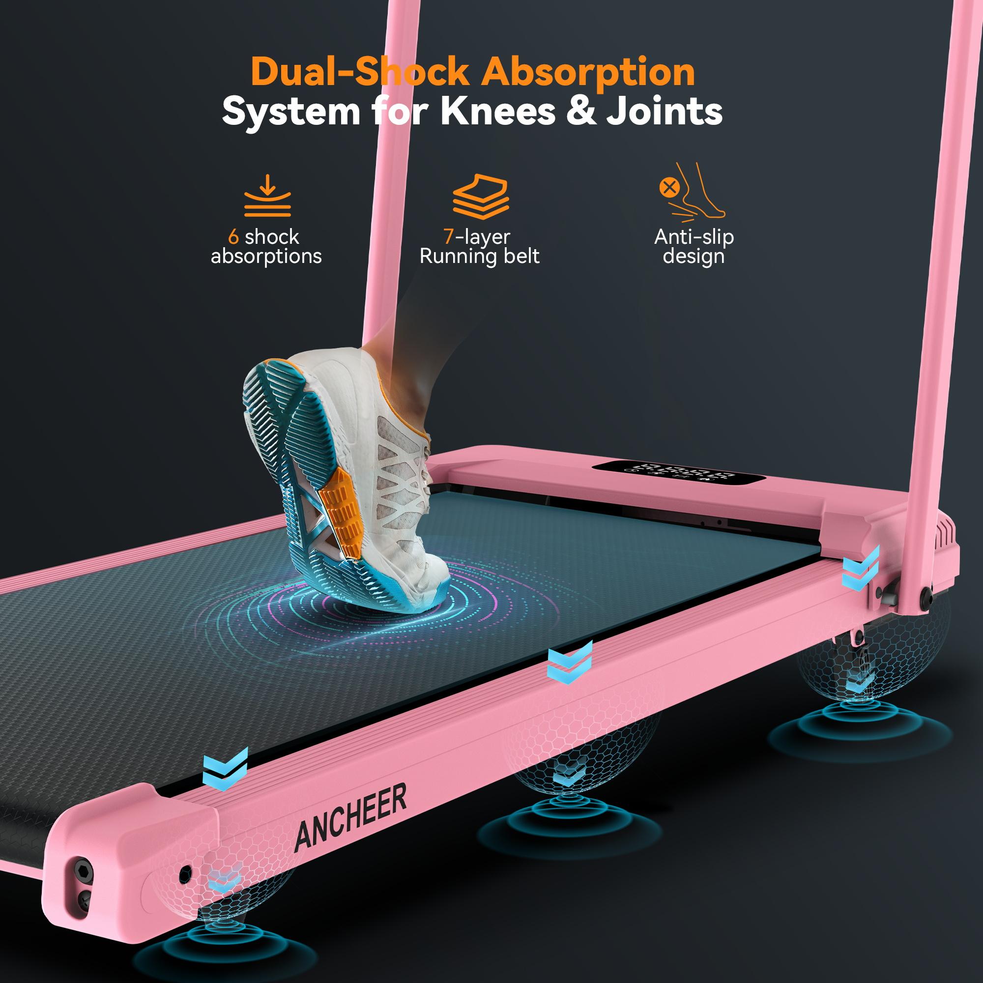 Foldable Under Desk Treadmill 3.5HP | Compact Home Gym Equipment Walking Pad | 400lbs Capacity Office Treadmill with Shock Absorption | Perfect for Home Office Workout