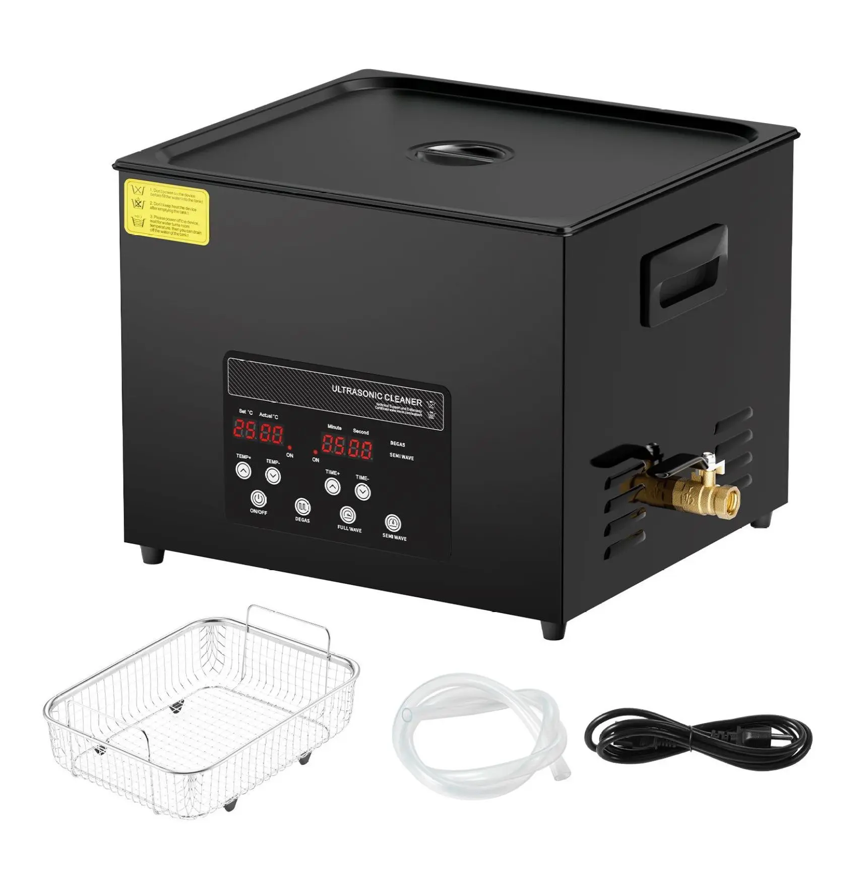 15L Ultrasonic Cleaner, 360W Digital Sonic Cleaner with Heater & Timer, 40kHz Ultra Sonic Cleaning Machine for Jewelry, Retainer, Tools, Degassing Mode 15 L