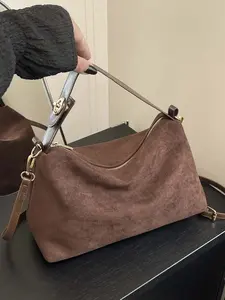 Fashionable simple daily commuting shoulder tote bag, retro pleated bag design, adjustable shoulder strap crossbody bag, casual  versatile, elegant and generous shoulder bag, suitable for office workers, shopping and dating, etc., Hobo crossbody bags