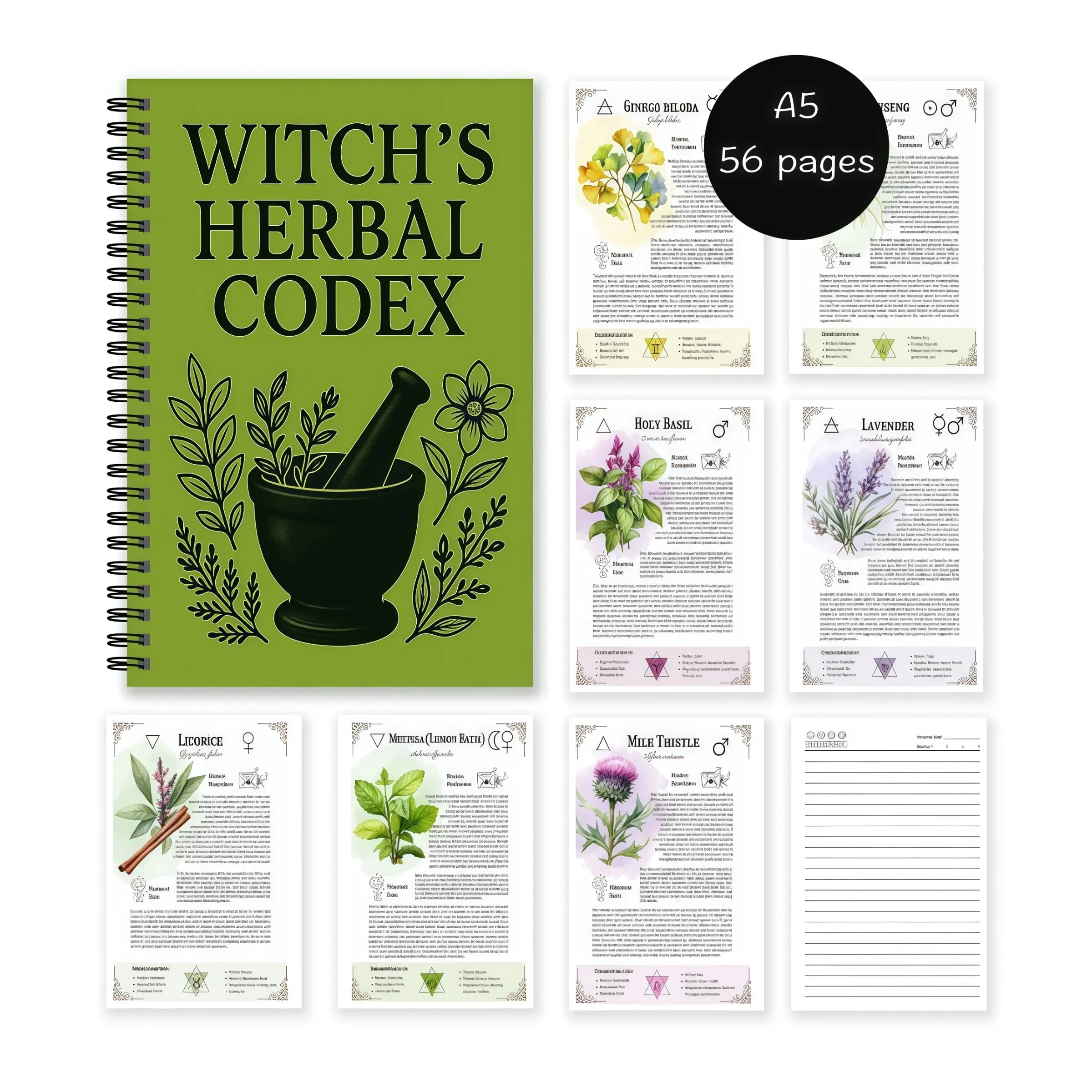 The Codex Herbalis of the Witches, Healthy, unlocking the secrets of ancient nature, whether you are a herbalist, natural healer, or mysticism enthusiast, this manual will become your guide. Speak to plants and resonate with everything