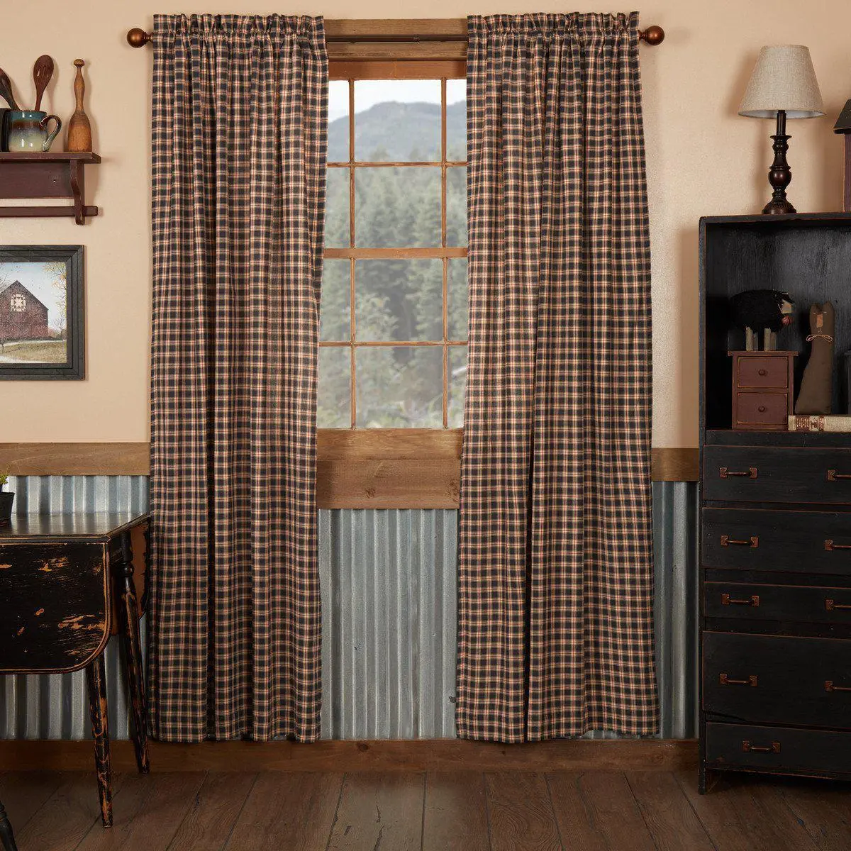 Bingley Star Plaid Panel Curtains