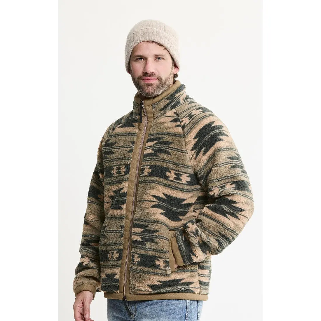 Sherpa Jacquard Full Zip Jacket