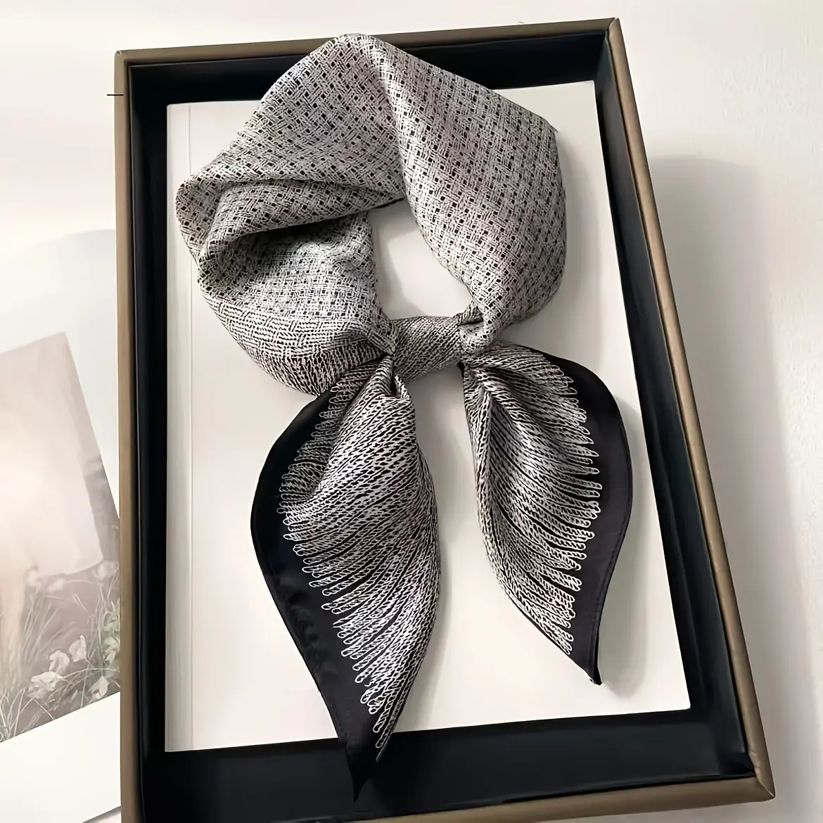 Elegant women’s faux silk square scarf, headscarf, headband, faux silk scarf, elegant multifunctional shawl, wedding party travel accessory, washable luxury scarf for neck wear, head wrap, handbag ribbon, outdoor, beach birthday party