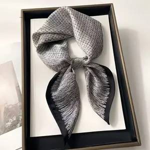 Elegant women’s faux silk square scarf, headscarf, headband, faux silk scarf, elegant multifunctional shawl, wedding party travel accessory, washable luxury scarf for neck wear, head wrap, handbag ribbon, outdoor, beach birthday party