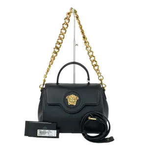Pre-owned VERSACE Leather Shoulder Bags 9.84'' R2589 Shoulder Bag C1367080423 0612 T5 Betsy
