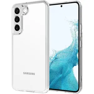 Phone Case for Samsung S22, Clear Case Non-Yellowing Protective Bumper Hard Back Cover Shockproof Protector Crystal Smartphone Wireless