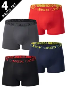 Men's Soft Cotton Briefs, 4-Pack, Comfortable Fit, Ideal for Daily Wear, Loop Design, Breathable Fabric, Perfect for Everyday Use, Daily Casual Underwear, Breathable Undergarments