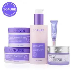 GOPURE Eye Gel + Body Confidence Set (Neck Cream, Belly Cream, Arm Cream, Bu tt & Thigh Cream)