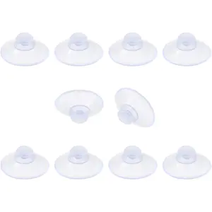 10 Pack 20mm Anti-Collision Glass Table Suction Cups - Rubber Suckers Desk Suction Pads