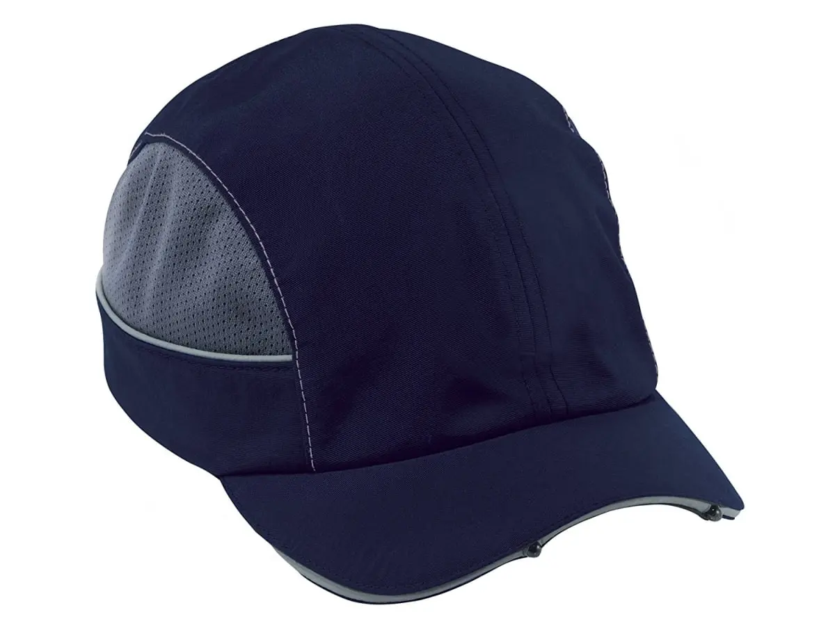 Ergodyne Corporation 23373 Skullerz Glow LED Bump Cap, Short Brim - Navy, Glow Led Hats, Led Light, Thermofoam