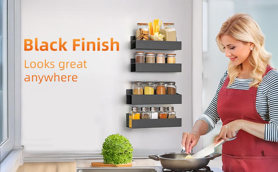 2 Pack Magnetic Spice Rack for Refrigerator, Moveable Magnetic Spice Racks, Kitchen Storage Rack, Suitable for Refrigerators, Microwave Ovens, Washing Machines, Saving Storage Space