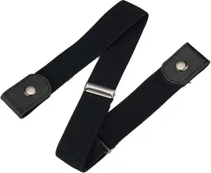 Adjustable Elastic Waistband, Invisible Waistband, Men's And Women's Denim Pants Dress, Buttonless And Easy To Wear