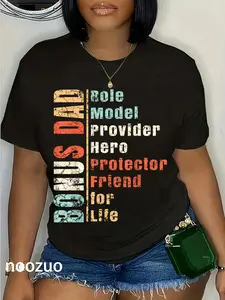 100% Cotton Step Dad Shirt Gift Best Bonus Dad Ever For Stepdad T-Shirt T-Shirt