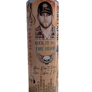 Brantley Gilbert Tumbler - Kick It In The Stick Design - You Don't Know Her Like I Do - Take It Outside - Music Theme