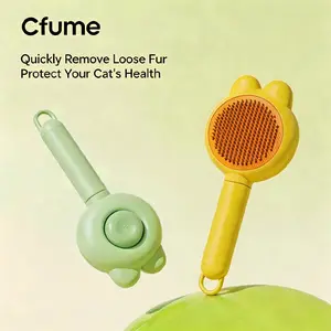 Cfume Pet Grooming Comb — Rabbit Ear Design: Cat Massage, Deep Self-Cleaning, Detangling, and Shedding Removal Comb — Pet Supplies brush