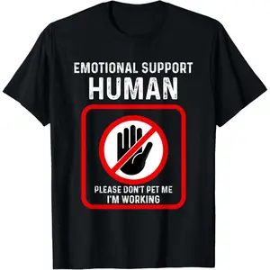 Emotional Support Human Costume T-Shirt – Do Not Pet Me Graphic Tee