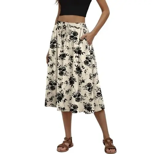 Black Floral Light Beige