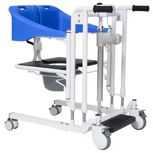 Electric Lift Transfer Chair with Adjustable Height & Commode - 330lbs Capacity, Folding Portable Lift for Elderly, Safe Bed-to-Car Mobility Solution