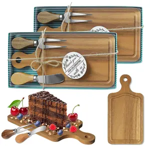 2 Sets Bridal Shower Prizes For Game Winners  Mini Cheese Board With Forks And Present Box Small Charcuterie Boards Bulk Party Wedding Guests