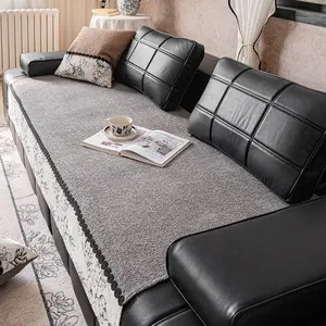 1pc Contemporary Fashion Classic Sofa Cover, Soft Skin-Friendly Patchwork, Anti-Slip Dust-Proof Pet Friendly