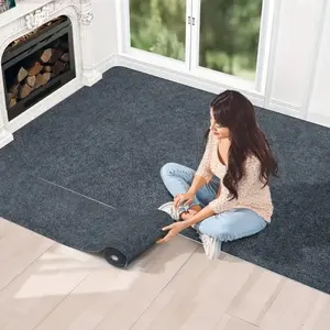 Self-Adhesive PVC Carpet, 40x200 in Solid Color Modern Simple Style, Waterproof Area Rugs, Non-Slip Wear-Resistant Indoor-Outdoor Floor Protector for Pet Families’ Living Room, 3-Color Optional
