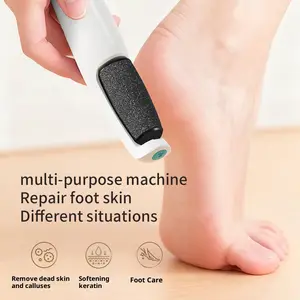 Electric Foot Grinder, Pedicure Care Tool, Foot Callus Remover, Portable & Easy-To-Use Design, 2 Replaceable Grinding Heads, Ideal for Thick Leather Polishing, Crack Repair, Gift Idea