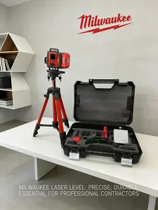 Milwaukee 16 Lines Outdoor Green Light Laser Level 360° Self-Leveling Alignment Tool For Construction Renovation And Outdoor Layout With High Visibility Green Beam IP65 Waterproof And Stable Mount Compatibility For Professional Jobsite