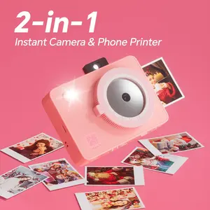 Hanin Instant Print Camera & 2x3 Portable Bluetooth Photo Printer for iPhone & Android, Full-Color Dye-Sub Ink-Free Printing