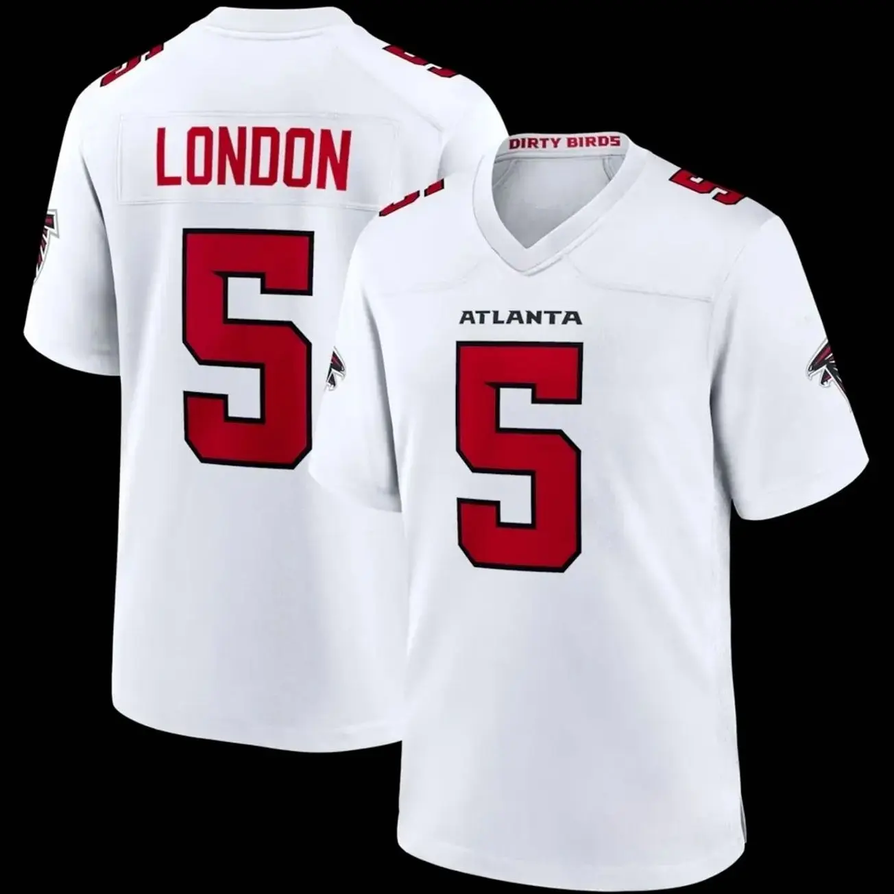 Unisex Football INSPIRED BY London 5 Atlanta Alternate Game Player Jersey - White