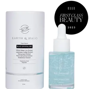 Award-Winning Blue Crystalline Serum I 5 Organic Extracts |  Hydrating |  Brightening I Anti-Wrinkle | Vegan | Gender Neutral |  Cruelty-Free
