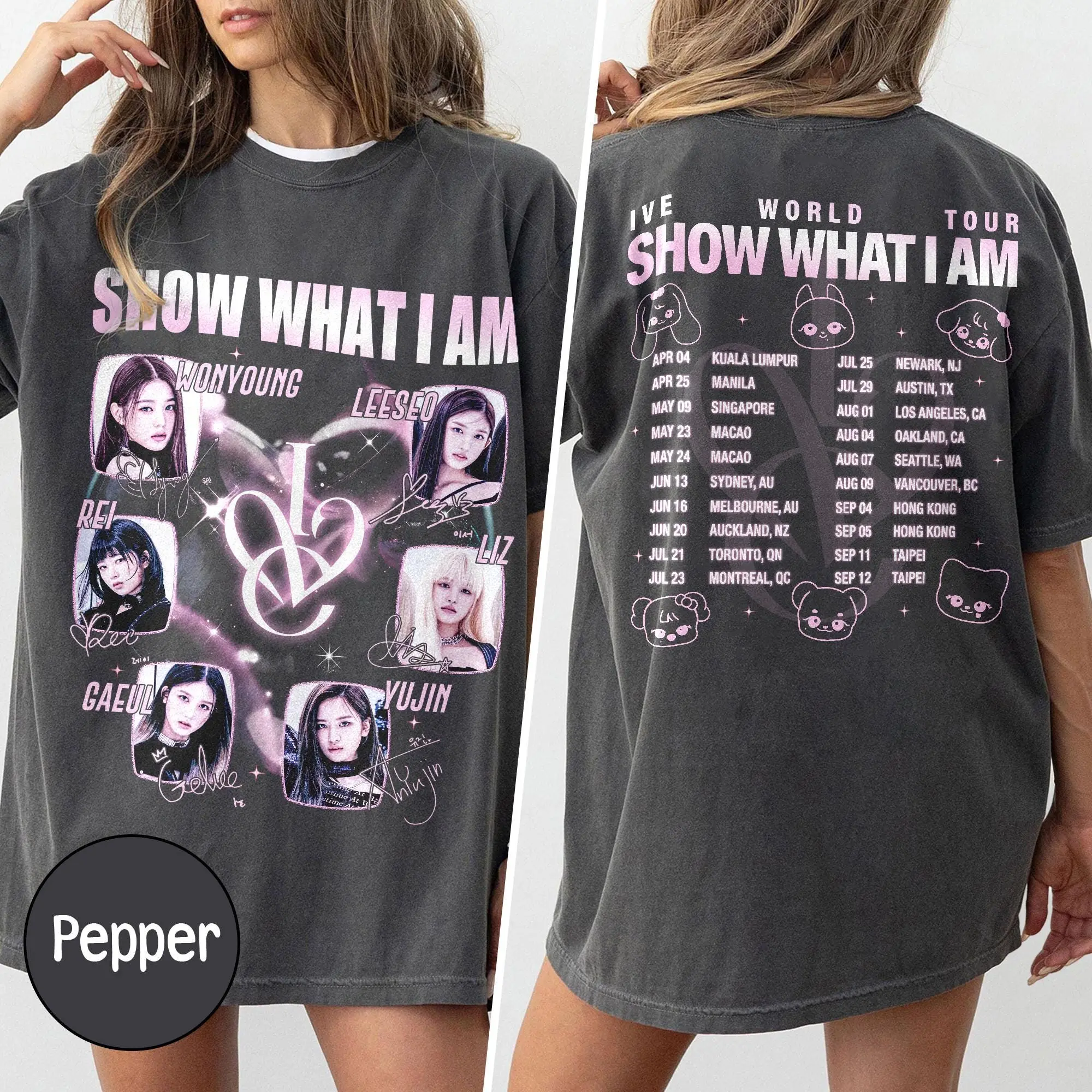 Comfort Colors IVE Retro 2 Side Shirt, Ive Revive Shirt, IVE 2026 Tour Show What I Am Shirt